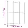 3-Panel Room Divider White 59.1"x70.9" Fabric