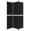 3-Panel Room Divider Black 59.1"x78.7" Fabric