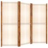 3-Panel Room Divider Cream White 82.7"x70.9"