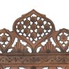 Hand carved 3-Panel Room Divider Brown 47.2"x65" Solid Mango Wood