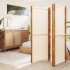 3-Panel Room Divider Cream White 82.7"x70.9"