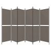 6-Panel Room Divider Anthracite 118.1"x70.9" Fabric