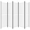 5-Panel Room Divider White 98.4"x70.9" Fabric