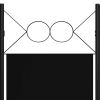 6-Panel Room Divider Black 94.5"x70.9"