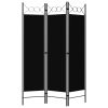 3-Panel Room Divider Black 47.2"x70.9"