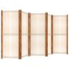 5-Panel Room Divider Cream White 137.8"x70.9"