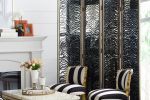 18x73" Room Divider, Herero 4-Panel Decorative Screen