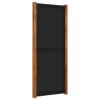 4-Panel Room Divider Black 110.2"x70.9"