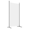 2-Panel Room Divider White 68.9"x70.9" Fabric