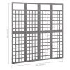 4-Panel Room Divider/Trellis Solid Fir Wood Gray 63.4"x70.9"