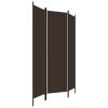 3-Panel Room Divider Brown 59.1"x70.9"