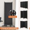 4-Panel Folding Room Divider Privacy Screen with Lockable Wheels