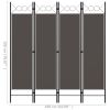 4-Panel Room Divider Anthracite 63"x70.9"