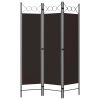 3-Panel Room Divider Brown 47.2"x70.9"