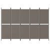 5-Panel Room Divider Anthracite 98.4"x70.9" Fabric