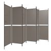 6-Panel Room Divider Anthracite 118.1"x70.9" Fabric