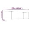 4-Panel Room Divider Black 274.8"x70.9" Fabric