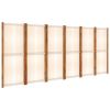 6-Panel Room Divider Cream White 165.4"x70.9"