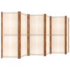 6-Panel Room Divider Cream White 165.4"x70.9"