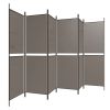 6-Panel Room Divider Anthracite 118.1"x86.6" Fabric