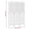 3-Panel Room Divider 47.8"x0.8"x70.9" Solid Wood Acacia