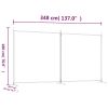 2-Panel Room Divider Brown 137"x70.9" Fabric