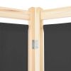 3-Panel Room Divider Gray 47.2"x66.9"x1.6" Fabric