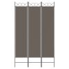 3-Panel Room Divider Anthracite 47.2"x78.7" Fabric