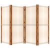 4-Panel Room Divider Cream White 110.2"x70.9"