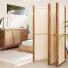 5-Panel Room Divider Cream White 137.8"x70.9"