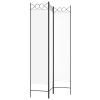 3-Panel Room Divider White 47.2"x78.7" Fabric