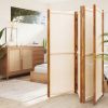 4-Panel Room Divider Cream White 110.2"x70.9"