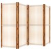 4-Panel Room Divider Cream White 110.2"x70.9"