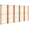 5-Panel Room Divider Cream White 137.8"x70.9"