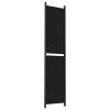 5-Panel Room Divider Black 98.4"x86.6" Fabric