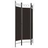 3-Panel Room Divider Brown 47.2"x70.9"