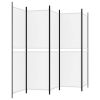 5-Panel Room Divider White 98.4"x70.9" Fabric