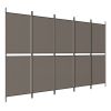 5-Panel Room Divider Anthracite 98.4"x78.7" Fabric