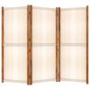 3-Panel Room Divider Cream White 82.7"x70.9"