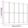 5-Panel Room Divider Anthracite 98.4"x78.7" Fabric