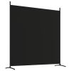 3-Panel Room Divider Black 206.7"x70.9" Fabric