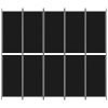 5-Panel Room Divider Black 98.4"x86.6" Fabric