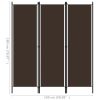 3-Panel Room Divider Brown 59.1"x70.9"