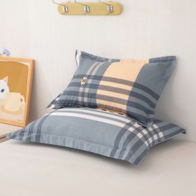 One Pair Of Pure Cotton Pillowcases For Single Person (Option: Quality Life Grey-40cmX60cm)