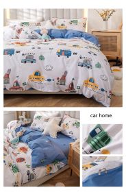 Korean Style Pure Cotton Bedding Set Of Four Pieces (Option: Autohome-1.8m bed sheet style)