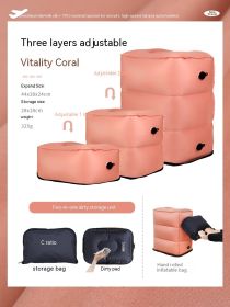 Portable Travel Pillow Sleeping On The Stomach (Option: Yuanqi Coral)