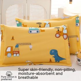 Cotton Children's Pillow Set For Sleep (Option: Engineering vehicle-30x50cm pair set)