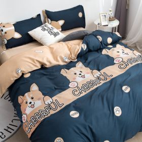 Student Dormitory Single Duvet Cover Autumn And Winter (Option: Cute Dog-1.2bed)