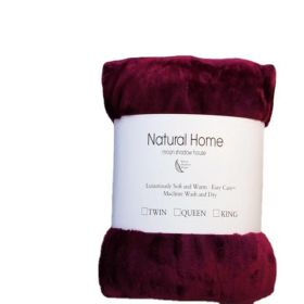 Coral Velvet Leg Nap Pet Blanket (Option: Wine Red-70cmx 100cm)