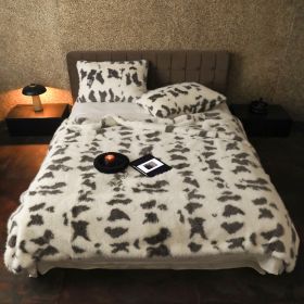 Altan Long-haired Rabbit Fur Short Velvet Cover Blanket Affordable Luxury Style (Option: Cow Beige-Blanket 100x160cm)